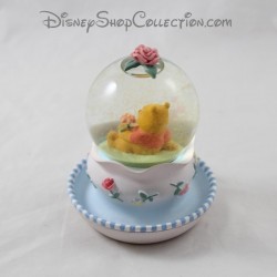 Snowglobe Winnie DISNEY vaso di fiori rosa blu palla di neve 12 cm