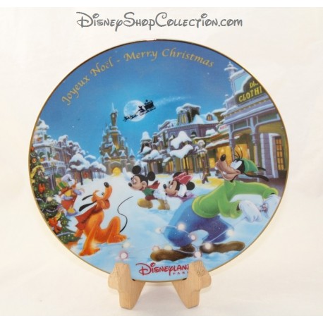 Mickey Minnie DISNEYLAND PARIS Decorative Plate Merry Christmas Merry Christmas