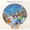 Mickey Minnie DISNEYLAND PARIS Decorative Plate Merry Christmas Merry Christmas