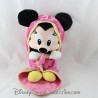 Peluche Minnie NICOTOY Disney couverture à capuche noeuds 31 cm