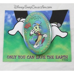 Badge Jiminy Cricket DISNEY Pinocchio Earth Day 2001 environnementalité