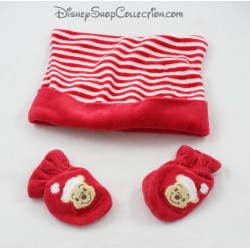 Set Mütze und Handschuhe DISNEY STORE Winnie das Baby Weihnachten Pooh 6-12 Monate