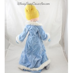 Poupée peluche Cendrillon DISNEY STORE robe bleue manteau Cinderella 53 cm